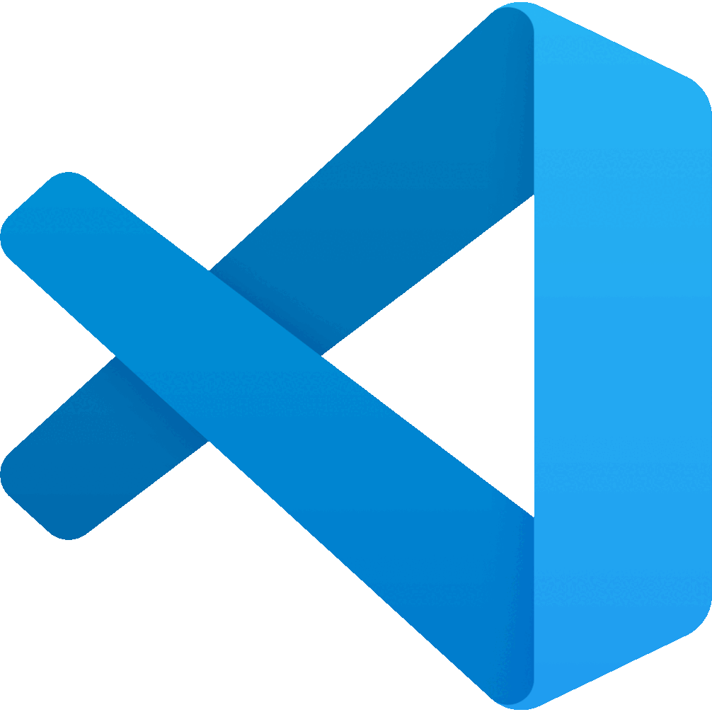 Logo des Code-Editors Visual Studio Code, welches für das Coding der Webseite genutzt wurde