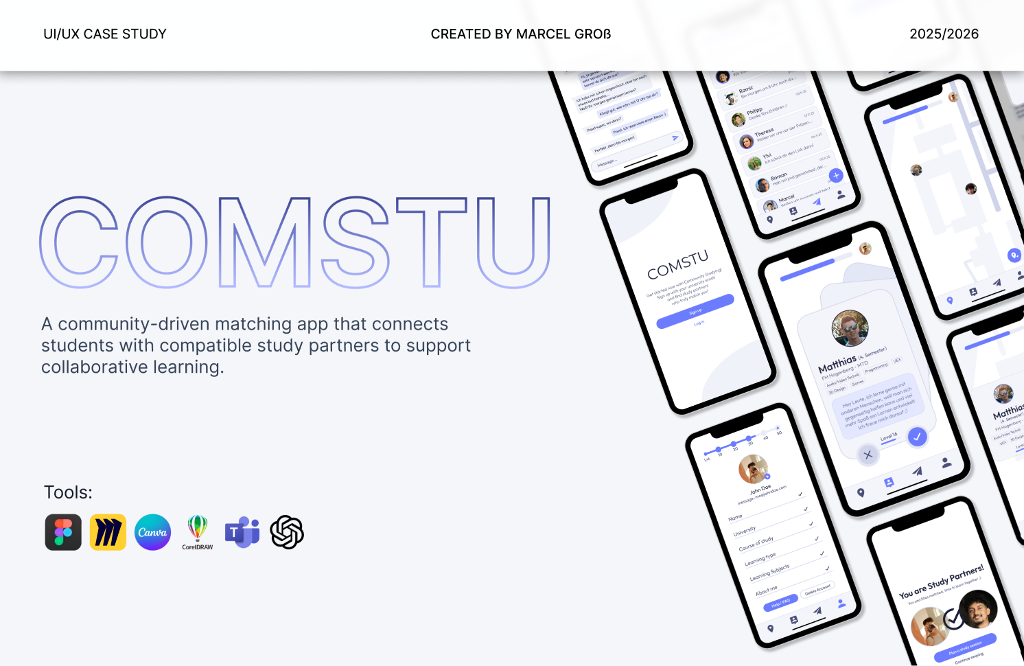 Figma-Prototypen und Case Study zu einer App-Konzeption